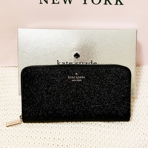 NEW Kate Spade Shimmy glitter large zip wallet - Picture 10 of 10